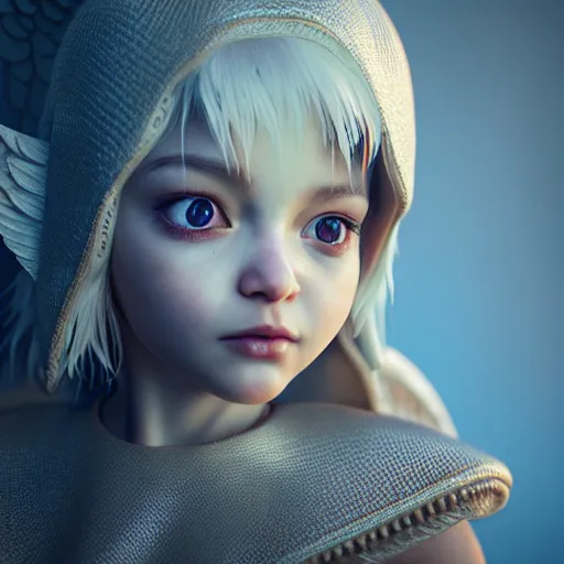 Image similar to photo of cute angel, ultra realistic, concept art, intricate details, highly detailed, photorealistic, octane render, 8 k, unreal engine,