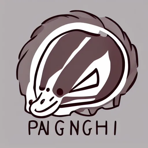 Image similar to a cute vector logo of a pangolin, hd, simplistic, white background