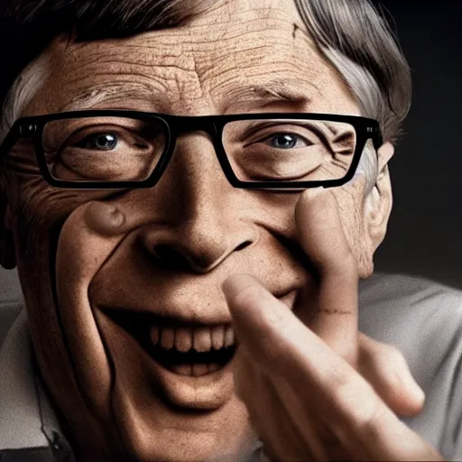 Image similar to bill gates holding a vaccine in his hand, body horror, by ralph steadman, feeling of grimdark, sharp focus, fiction, hyper detailed, digital art, trending in artstation, cinematic lighting, studio quality, smooth render, unreal engine 5 rendered, octane rendered, art style and nixeu and wlop and krenz cushart