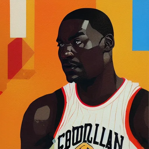 Image similar to MIchael Jordan profile picture by Sachin Teng, asymmetrical, Organic Painting , Matte Painting, geometric shapes, hard edges, graffiti, street art:2 by Sachin Teng:4