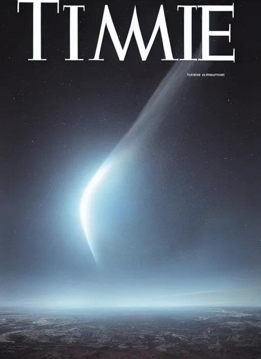 Prompt: TIME magazine cover, the coming AI singularity, a deepness in the sky, 4k