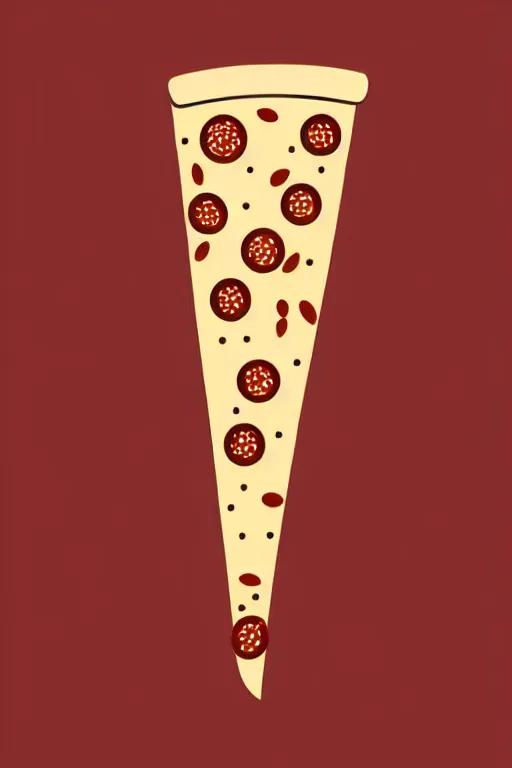 Prompt: minimalist boho style art of a pizza slice, illustration, vector art