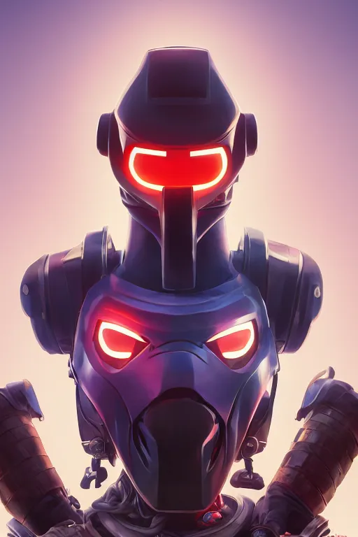 Image similar to epic mask helmet robot ninja portrait stylized as fornite style game design fanart by concept artist gervasio canda, behance hd by jesper ejsing, by rhads, makoto shinkai and lois van baarle, ilya kuvshinov, rossdraws global illumination radiating a glowing aura global illumination ray tracing hdr render in unreal engine 5