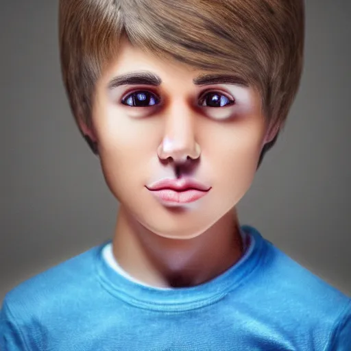 Image similar to hyperrealistic dslr film still of justin beiber with 2 giant front teeth, stunning 8 k octane comprehensive 3 d render, inspired by istvan sandorfi & greg rutkowski & unreal engine, perfect symmetry, exaggeratedly large teeth, dim volumetric cinematic lighting, extremely hyper - detailed, incredibly real lifelike attributes & flesh texture, intricate, masterpiece, artstation