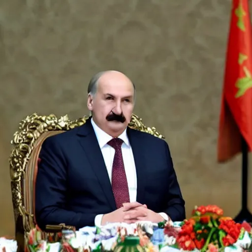 Prompt: Alexander Lukashenko as a supervillain, devilishly holding earth in his hands