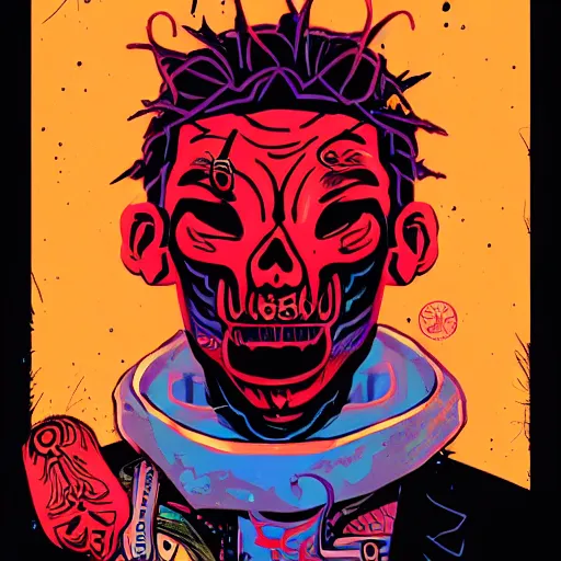 Image similar to Jibaro from Love Death + Robots, by josan gonzales and Dan Mumford and