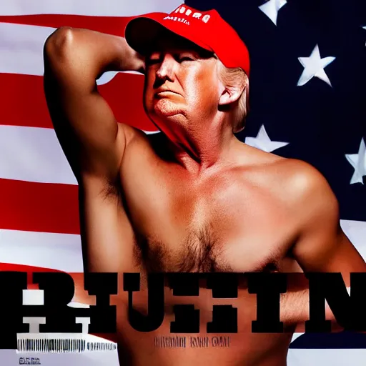 Image similar to donald trump thirst trap photo shoot