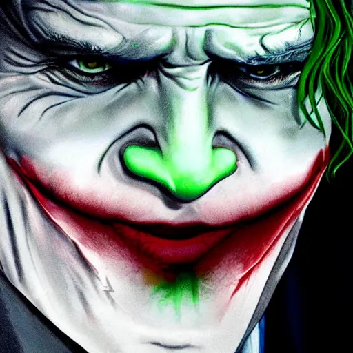 Image similar to the joker is crying, photorealistic, highres