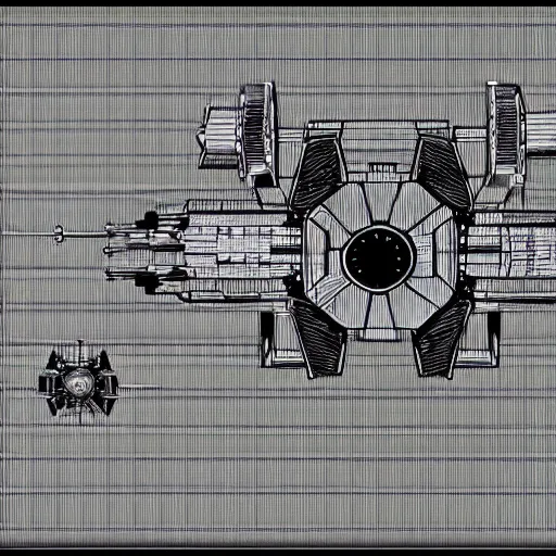 Prompt: star wars tie fighter schematic drawings