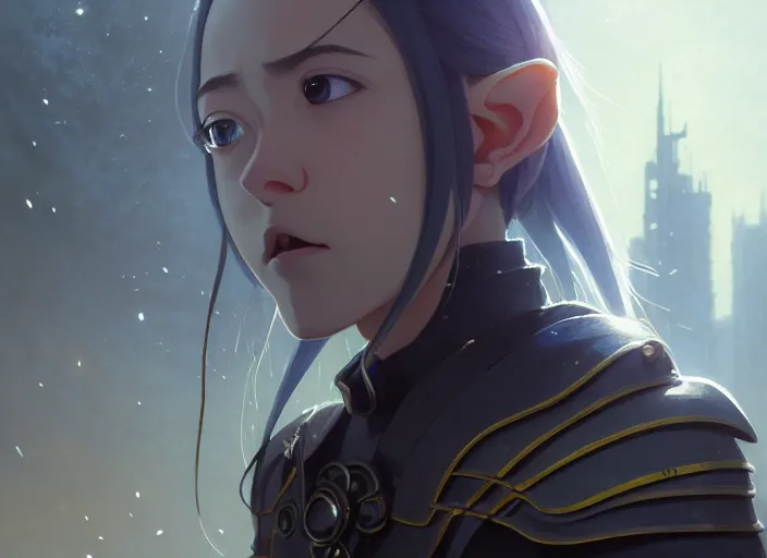 Image similar to a film still portrait of a elven minion, finely detailed features, minions, cinematic lighting, perfect art, night cyberpunk city, intricate, anime, minion, gapmoe grimdark, artstation, trending on pixiv fanbox, painted by greg rutkowski makoto shinkai takashi takeuchi studio ghibli, akihiko yoshida, 4 k