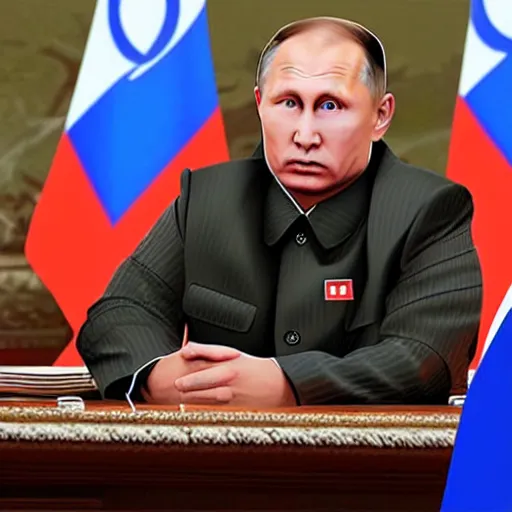 Prompt: kim jong putin