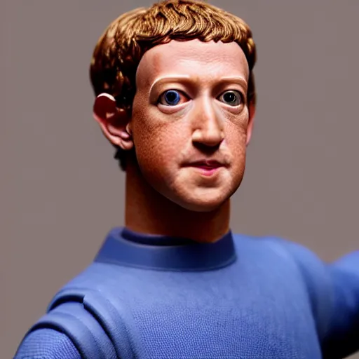 Prompt: Mark Zuckerberg action figure with Kung Fu grip, photo, detailed, 4k
