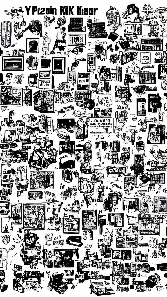 Image similar to 9 0 s clipart collage of y 2 k things, macpaint