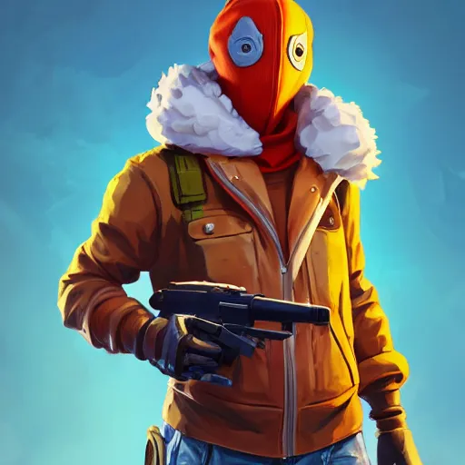 Image similar to Angel cherub balaclava orange mask hoodie fantasy art apex fortnite Video game icon, 2d game art gta5 cover , official fanart behance hd artstation by Jesper Ejsing, by RHADS, Makoto Shinkai and Lois van baarle, ilya kuvshinov, rossdraws