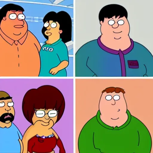 Image similar to family guy characters in real life