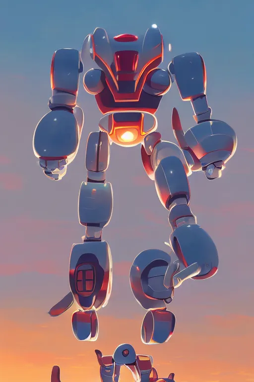 Image similar to metabots medabots medarotto medarot robot minimalist comics, behance hd by jesper ejsing, by rhads, makoto shinkai and lois van baarle, ilya kuvshinov, rossdraws global illumination ray tracing hdr radiating a glowing aura