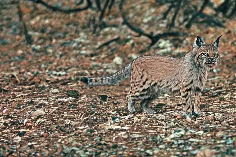 Prompt: a photo of a pignite lynx in its natural habitat, kodak ektachrome e 1 0 0 photography