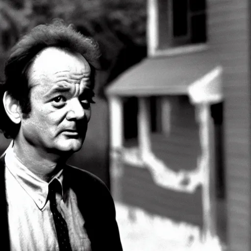 Prompt: bill murray in night of the living dead