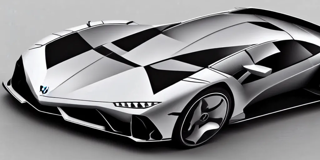 Prompt: a mercidez benz in the shape of lamborghini car design, high detail, 4 k
