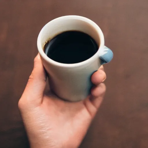 Prompt: An infinitesimally small cup of coffee