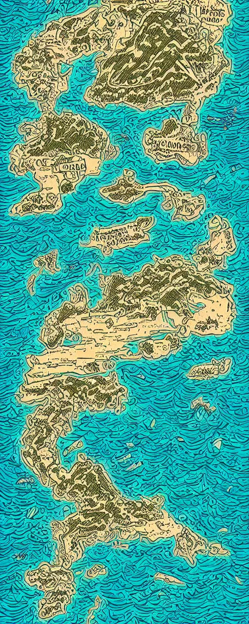 Image similar to the caribbean sea by dan mumford