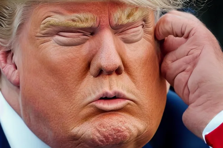 Image similar to donald trump crying