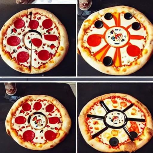 Prompt: pizza in style of starwars