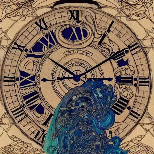 Prompt: Mechanical gear,Rose twining,Giant clock,Maiden prayer,out of time and space,dreamy, eternity, romantic, epic, artstation, highly detailed, in the style of James jean, Miho Hirano, Rebecca guay, night lighting