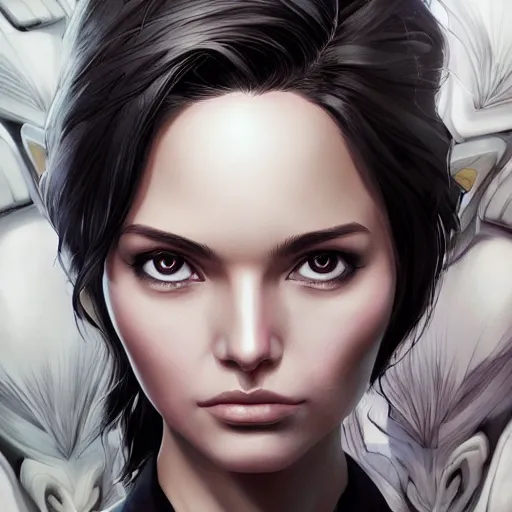 Image similar to portrait of eva zu beck, smooth, sharp focus, graphic novel, art by artgerm and greg rutkowski and pepe larraz,