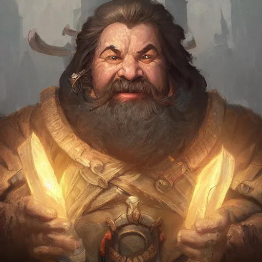 Image similar to a detailed portrait of a dwarf cleric, by justin gerard and greg rutkowski, digital art, realistic painting, dnd, character design, trending on artstation