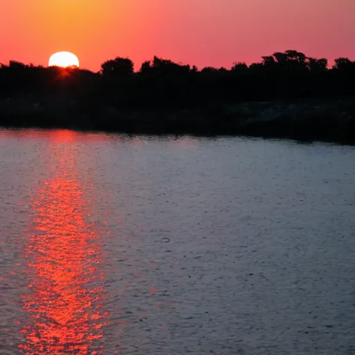 Image similar to a sunset with 1 2 moons