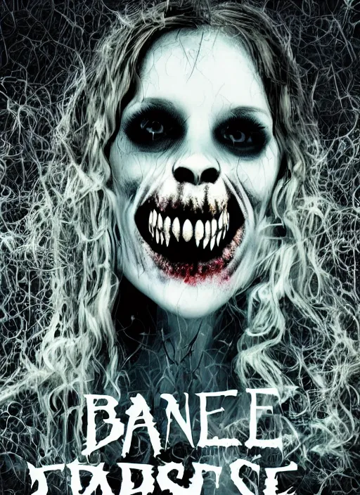 Prompt: a terrifying banshee, graphic design, david carson