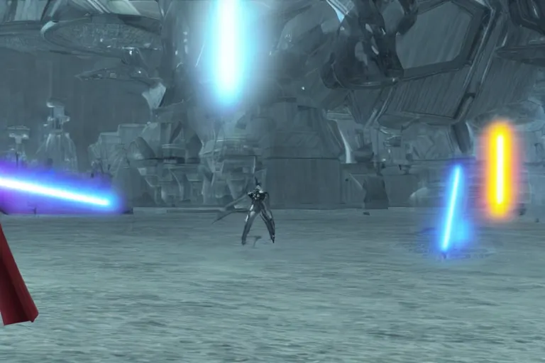 Image similar to Screenshot from Darth vader in Xenoblade Chronicles