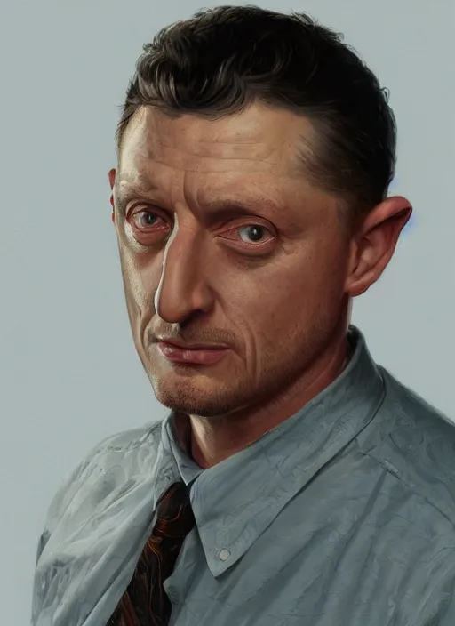 Image similar to portrait of Tim Robinson from I Think You Should Leave (2019), highly detailed, centered, solid color background, digital painting, artstation, concept art, smooth, sharp focus, illustration, donato giancola, Joseph Christian Leyendecker, Les Edwards, Ed Repka, WLOP, Artgerm