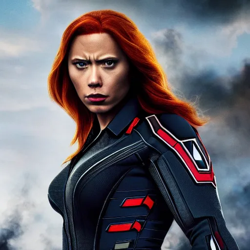 Image similar to dwayne the rock johnson as black widow, marvel, movie, photo, hyperdetailed, sharp focus,