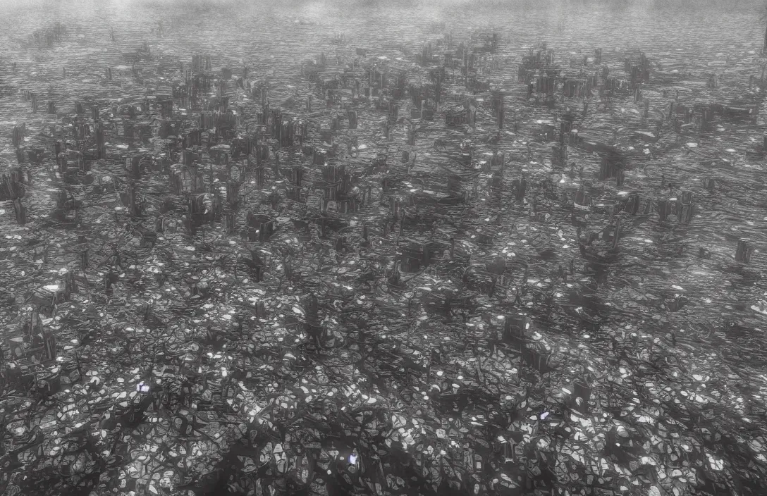 Prompt: submerged glasgow city, underwater, realistic, high detail