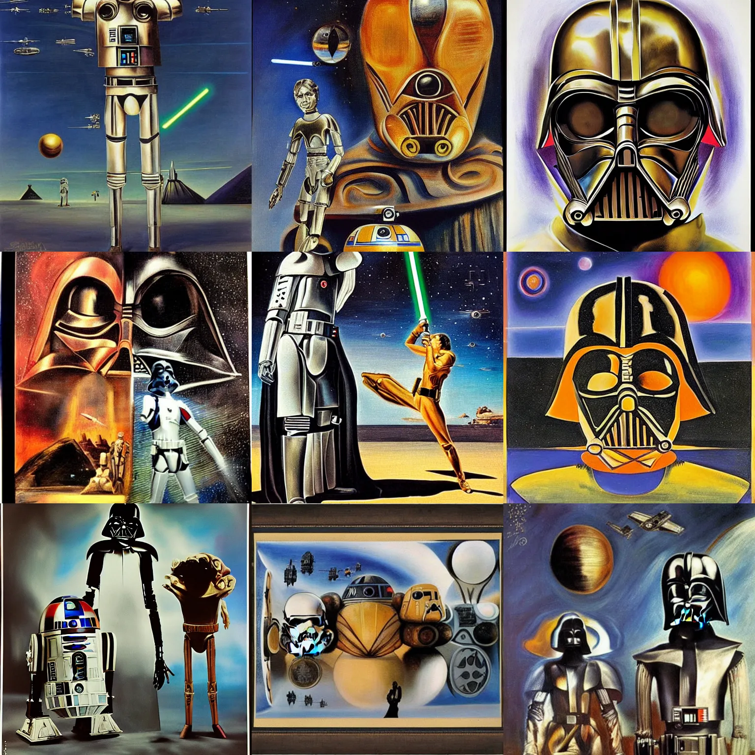 Prompt: Star wars by salvador dali