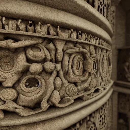 Prompt: ancient debric, insane details, sharp focus, octane render, depth of field