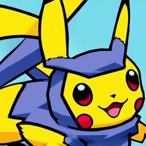 Prompt: pikachu in the style of the pokemon anime