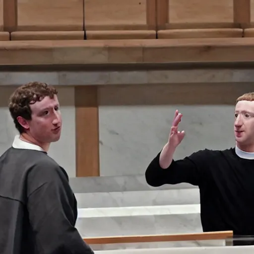 Prompt: mark zuckerberg as a priest