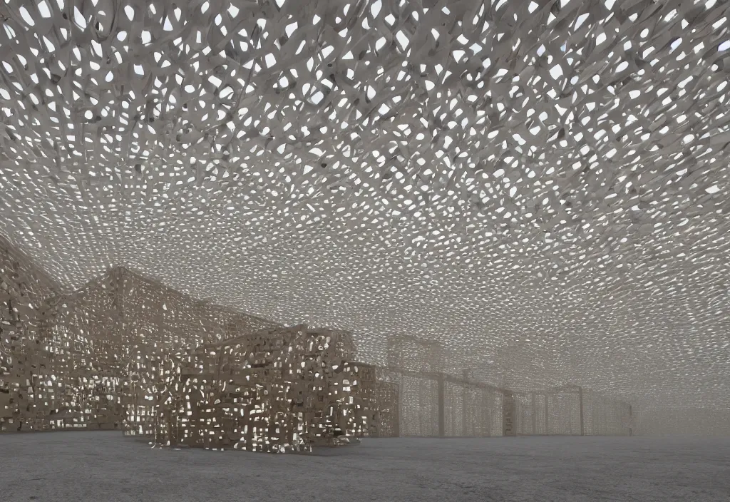 Image similar to A Stasis Chamber, Installation Art, by Ai Weiwei, V-Ray