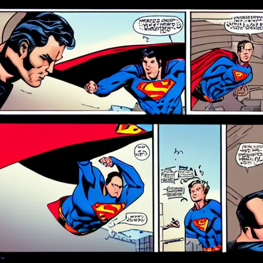 Prompt: superman attacks the death star