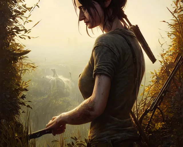 Prompt: highly detailed portrait of eva green, in the last of us, stephen bliss, unreal engine, fantasy art by greg rutkowski, loish, rhads, ferdinand knab, makoto shinkai and lois van baarle, ilya kuvshinov, rossdraws, tom bagshaw, global illumination, radiant light, detailed and intricate environment