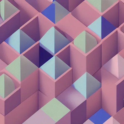 Image similar to wallpaper, pastel, isometric w 1 4 0 0 h 6 0 0