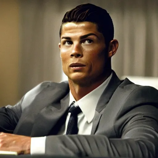 Prompt: christiano ronaldo in an episode of the sopranos tv show