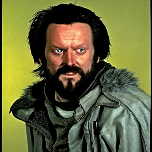 Image similar to a photograph portrait of Macready from The Thing 1982