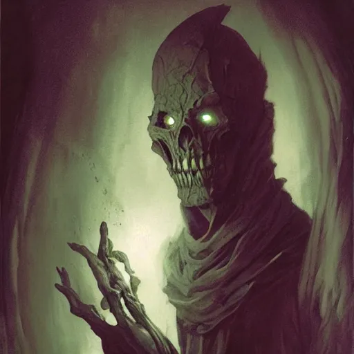 Image similar to head and shoulders portrait of a ghostly, shadowy, spectral wraith, d & d, fantasy, greg rutkowski, frank frazetta, alexandre chaudret, boris vallejo, michael whelan, miro petrov, hr giger, magali villeneuve, donato giancola