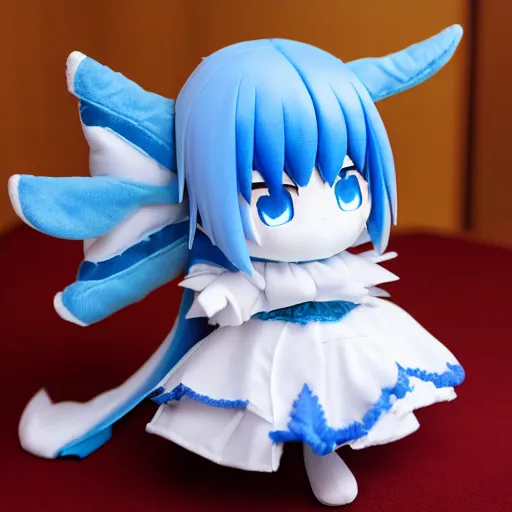 Image similar to cirno plush fumo, photo