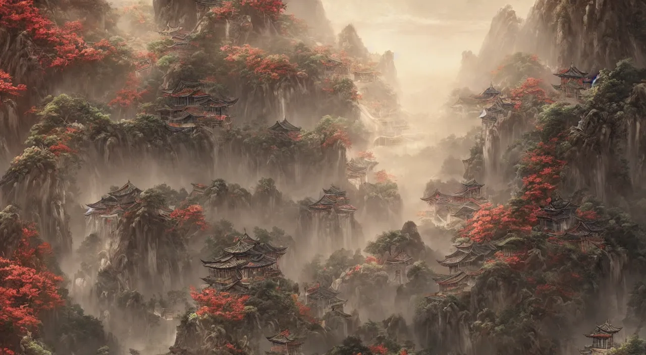 Image similar to beautiful painting of ancient china, unreal engine, ross tran, cinematic, intricate detail