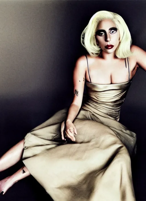 Image similar to lady gaga photoshoot by annie leibovitz